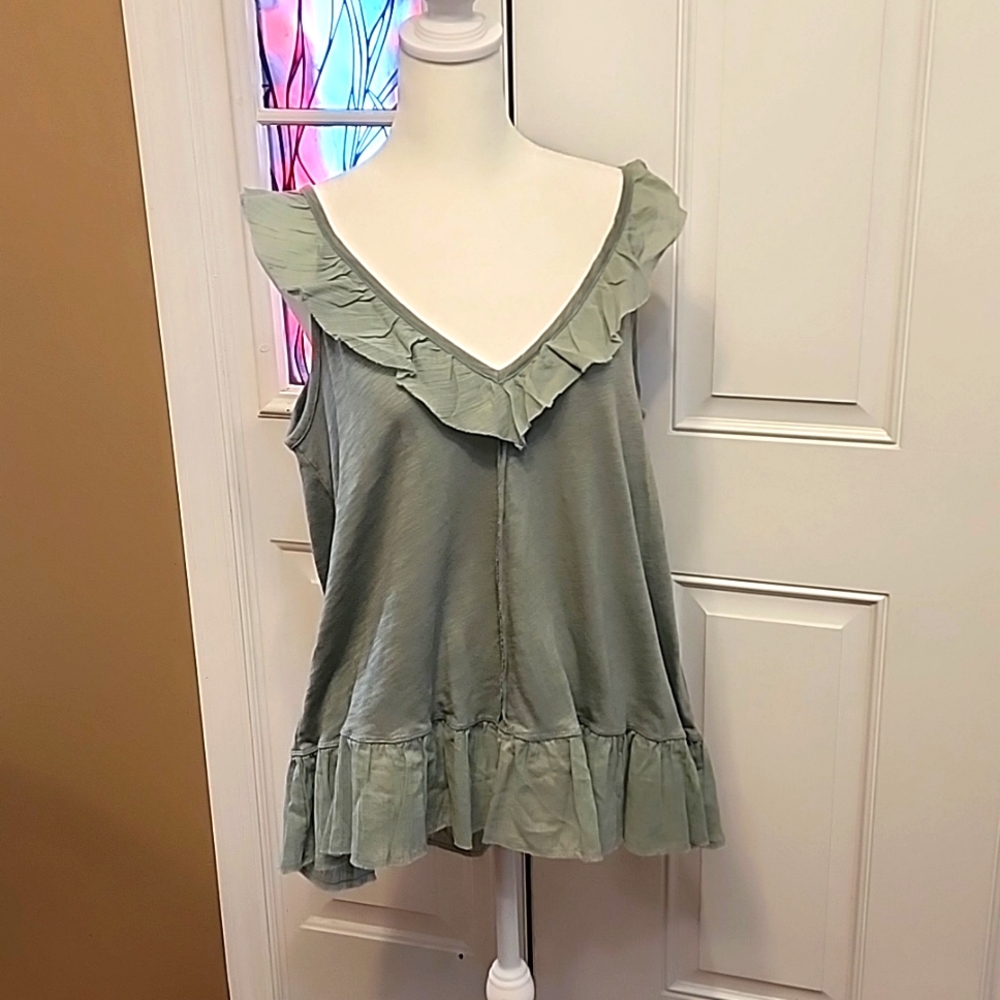 Ruffled Tank Top
